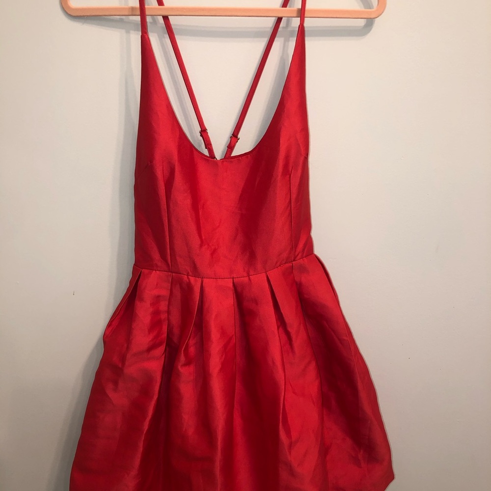 NWT Red Luvalot Satin Dress